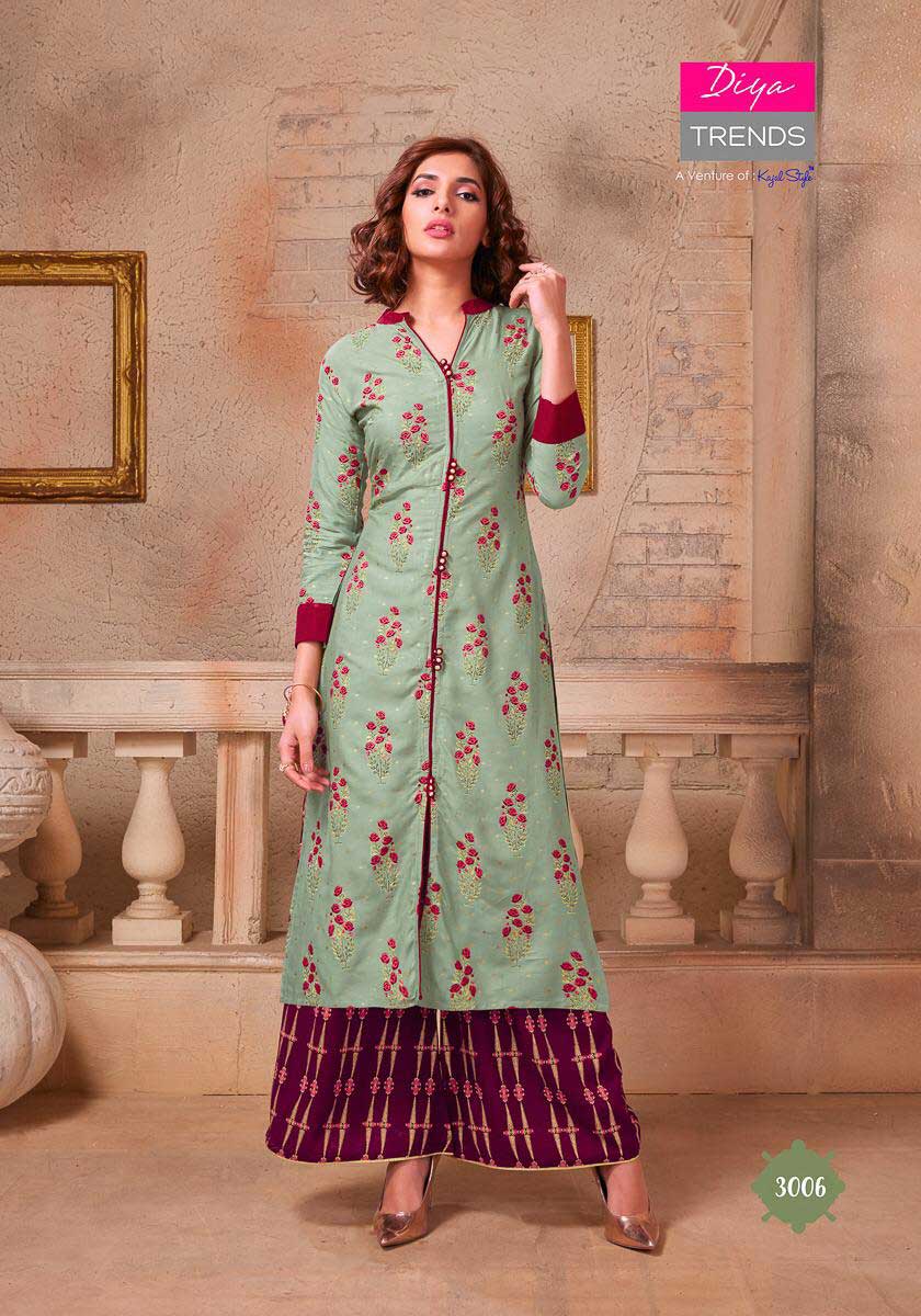 Biba's Vol-3 Diya Trends Rayon Palazzo Kurti Biba's Vol-3 Diya Trends Rayon Palazzo Kurti